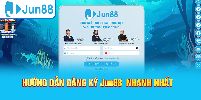 Các bước Đăng ký Jun88